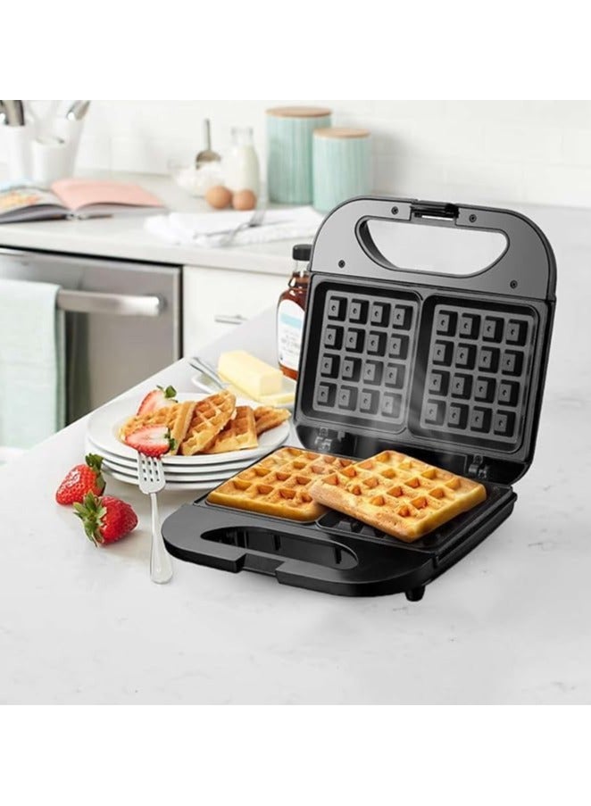هوم جولد ماكينه صنع الوافل وش استلس ضد الكسر من هوم جولد 800 وات غير لاصقة مؤشر ضوء شبكات غير لاصقة لتنظيف سهل.- مدمج وسهل التخزين.- تسخين فعال وموحد وسريع لعمل بسكويتات الوافل المقرمشة اللذيذة في دقائق فقط.- استخدام مزدوج الجانب. يصنع 2 بسكويت وافل بلجيكي كبير _ ضمان سنة - Image 1