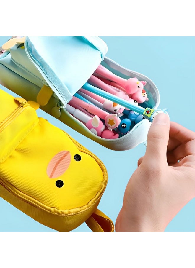 Happy Kids - Happy Kids Zipper Pencil Pouch (Blue) - Image 1