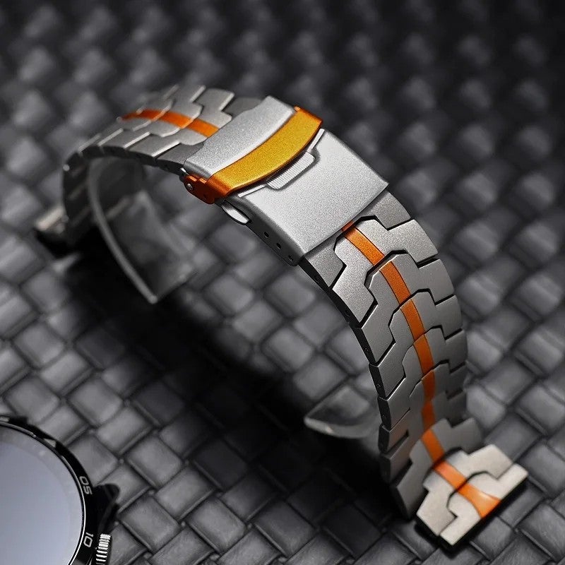 Bluejw 22mm Titanium Watch Strap Replacement for Apple Watch Series 10 9 8 7, Huawei, Samsung – Anti-Corrosion Metal Band Compatible with iWatch - Image 3