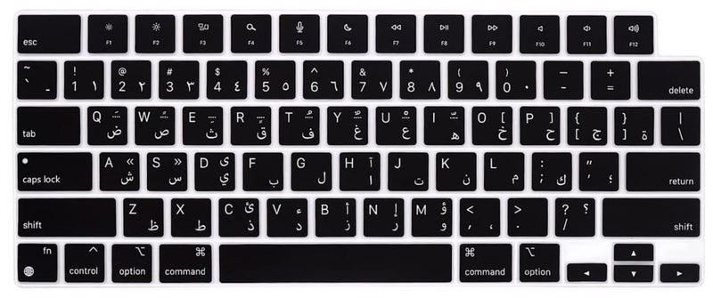 غطاء لوحة المفاتيح المميز لجهاز ماك بوك برو 14.2 - A2442 A2485 M3 M2 M1 واقي لوحة المفاتيح - أسود - Image 1