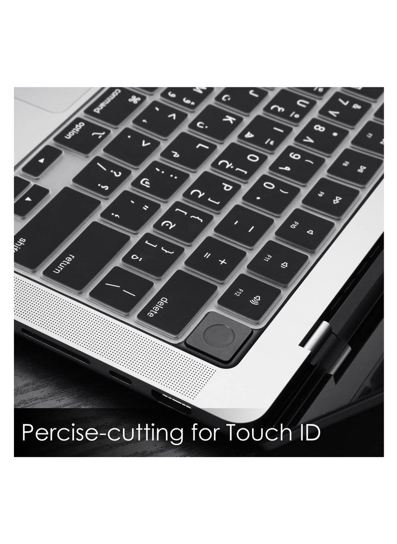 Generic - Premium Keyboard Cover for MacBook Pro 14.2- A2442  A2485 A2681 A2779 A2780 A2941 A2992 A2918 A3113 A3114  M3 M2 M1 Keyboard Protector -black - Image 1