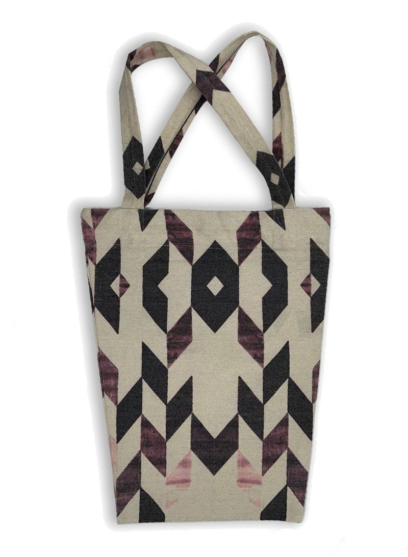 Gharibo Bags casual printed linen tote bag T230012B - Image 1