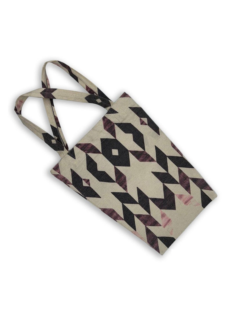 Gharibo Bags casual printed linen tote bag T230012B - Image 2