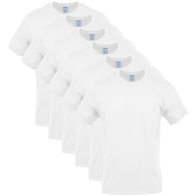 Gildan Men's Crew T-Shirts, Multipack, Style G1100, White (6-Pack), 2X-Large - Image 1