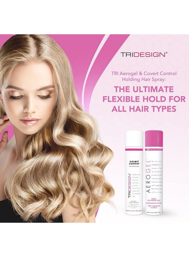 TRIDESIGN Tri Design Covert Control Hairspray For Women & Men Aerosol Hidden Control Strong Hold Hairspray Fastdrying Hair Setting Spray Hair Products For Women & Men 2 10.5Oz Hair Sprays  - Image 5