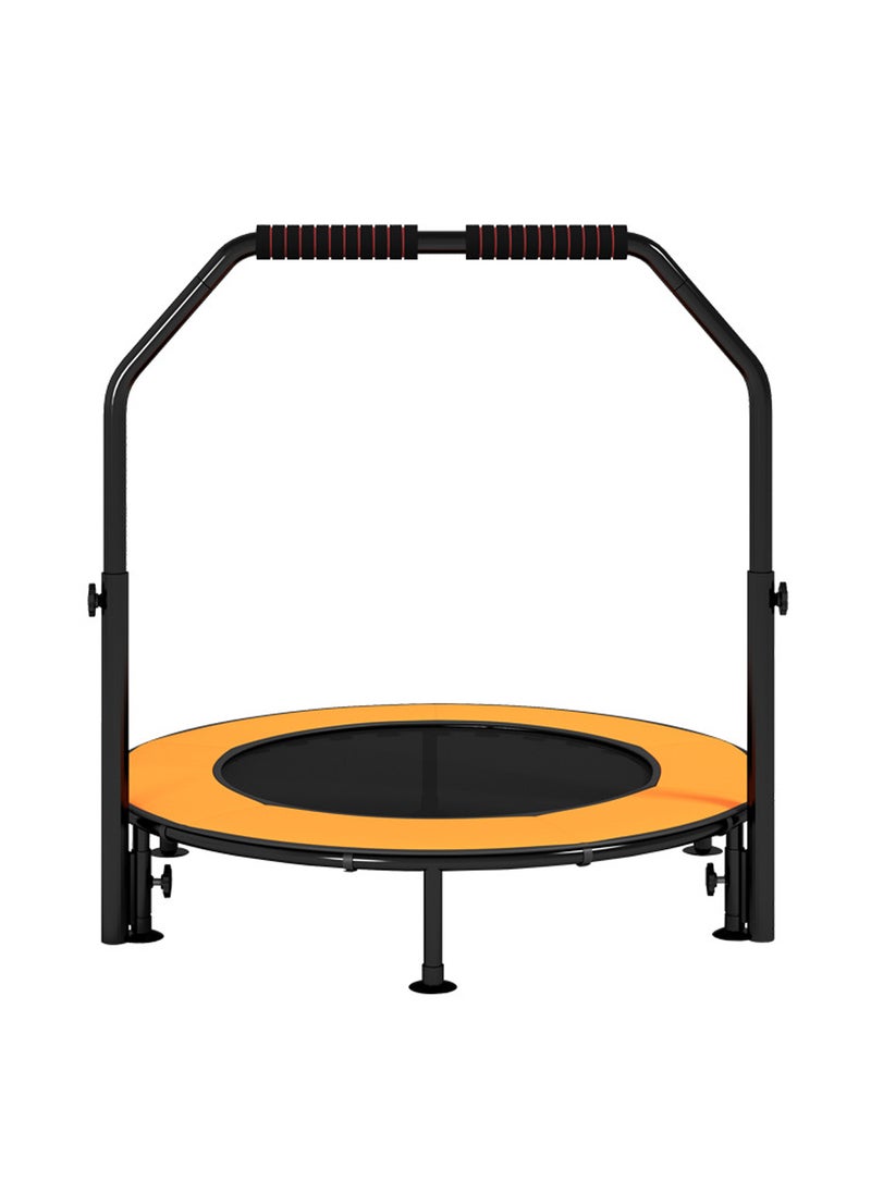 MaBaby - 40 Inches Handrail Mini Trampoline Adult Children Indoor Fitness Rebounder with Adjustable Handle - Image 1