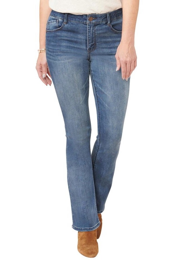 "Ab"solution® Colored High Rise Itty Bitty Bootcut Jeans, Blue Artisanal, 6