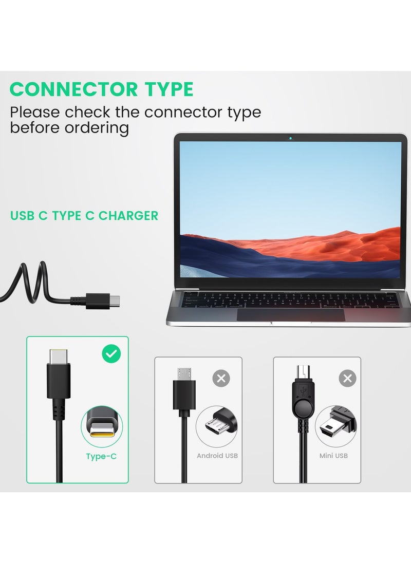 erorex - 45W USB C Laptop Charger for Lenovo ThinkPad Yoga, HP Chromebook, Acer Chromebook, Dell, Asus, Samsung, Google and More USB Type-C Laptop, Power Adapter 20V 2.25A - Image 1