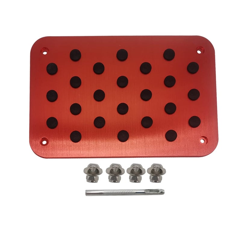 Rxmgf Car Truck Floor Mat Carpet Heel Pad Plate Rest Footrest Foot Pedal Red