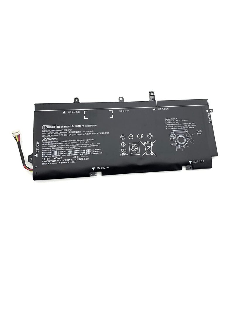 زيكسين بطارية بديلة لجهاز الكمبيوتر المحمول BG06XL متوافقة مع سلسلة HP EliteBook 1040 G3 804175-1C1 804175-181 804175-1B1 11.4 فولت 45 وات في الساعة 3780 مللي أمبير في الساعة)  - Image 2
