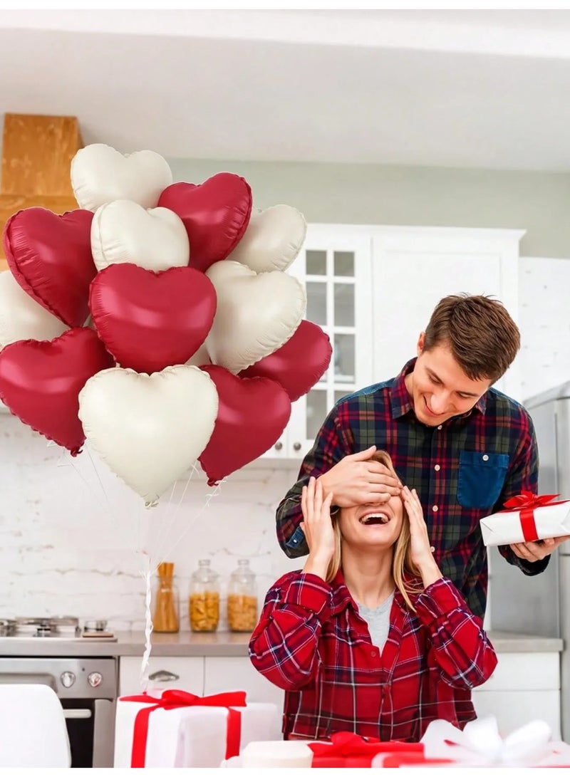 Valentine’s Day Decorations – Set of 12 Metallic Heart-Shaped Balloons Adding a Special and Romantic Touch for Valentine’s Day, Anniversaries, Engagement Parties, and All Special Occasions - Image 4