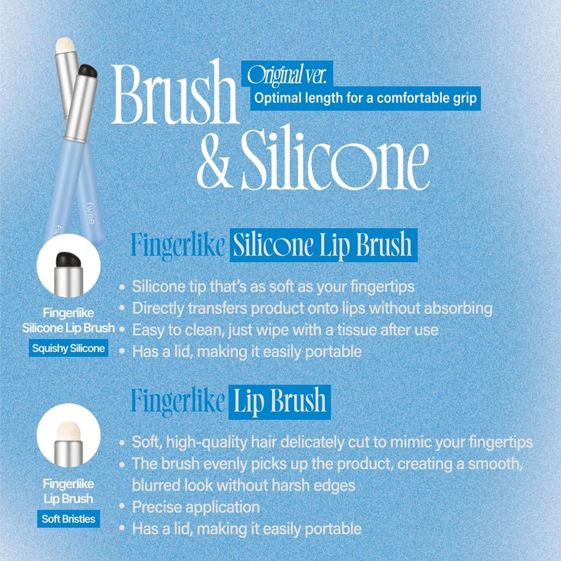 fwee Fingerlike Silicone Lip Brush Slim | Multi-purpose Makeup Blending Brush with Lid - Image 4