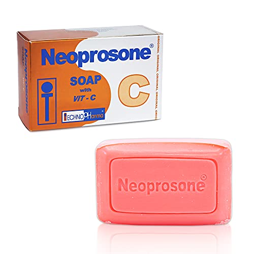 Neoprosone صابون نيبروسون لتفتيح البشرة، 2.82 أونصة / 80 جرام، صابون فرط التصبغ، بار تنظيف، يخفف البقع الداكنة على الركب، المرفقين، الوجه، المناطق الحساسة، مع فيتامين سي وزيت الخروع - Image 1