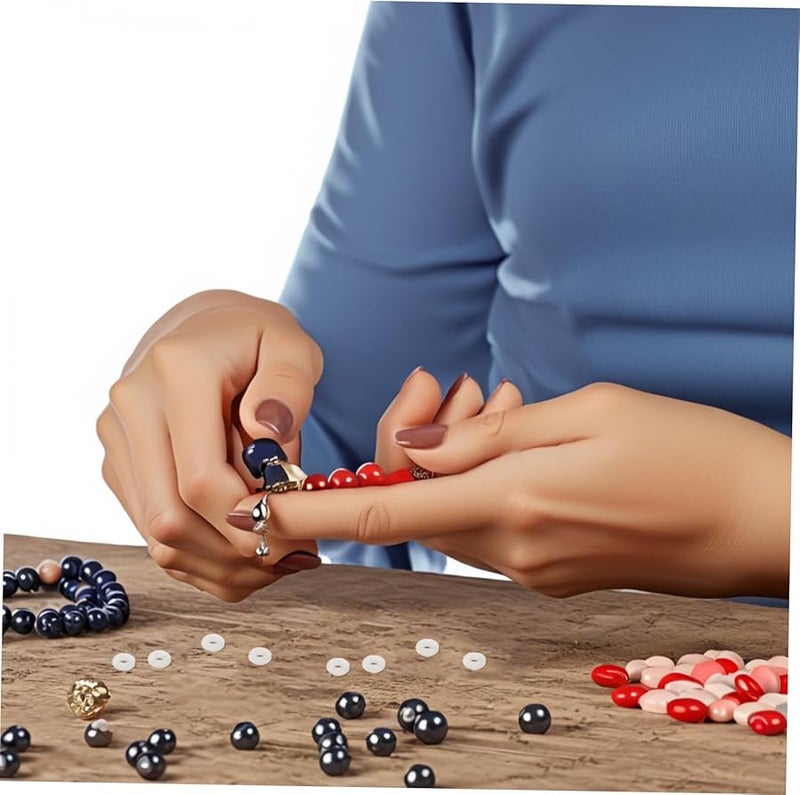 Alipis Jewelry Making Kit Antiskid Stopper Rings Metal Spacer Beads Clamp DIY Accessories - Image 5