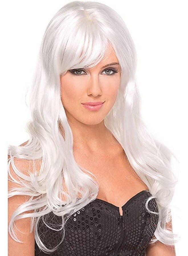 Krisah 165 grams 24 inch Wavy Long Hair Wig Accessories Artificial Hair for Cosplay/Photo Shop Party Props/Fun Hair for Dressing (White) - Image 4