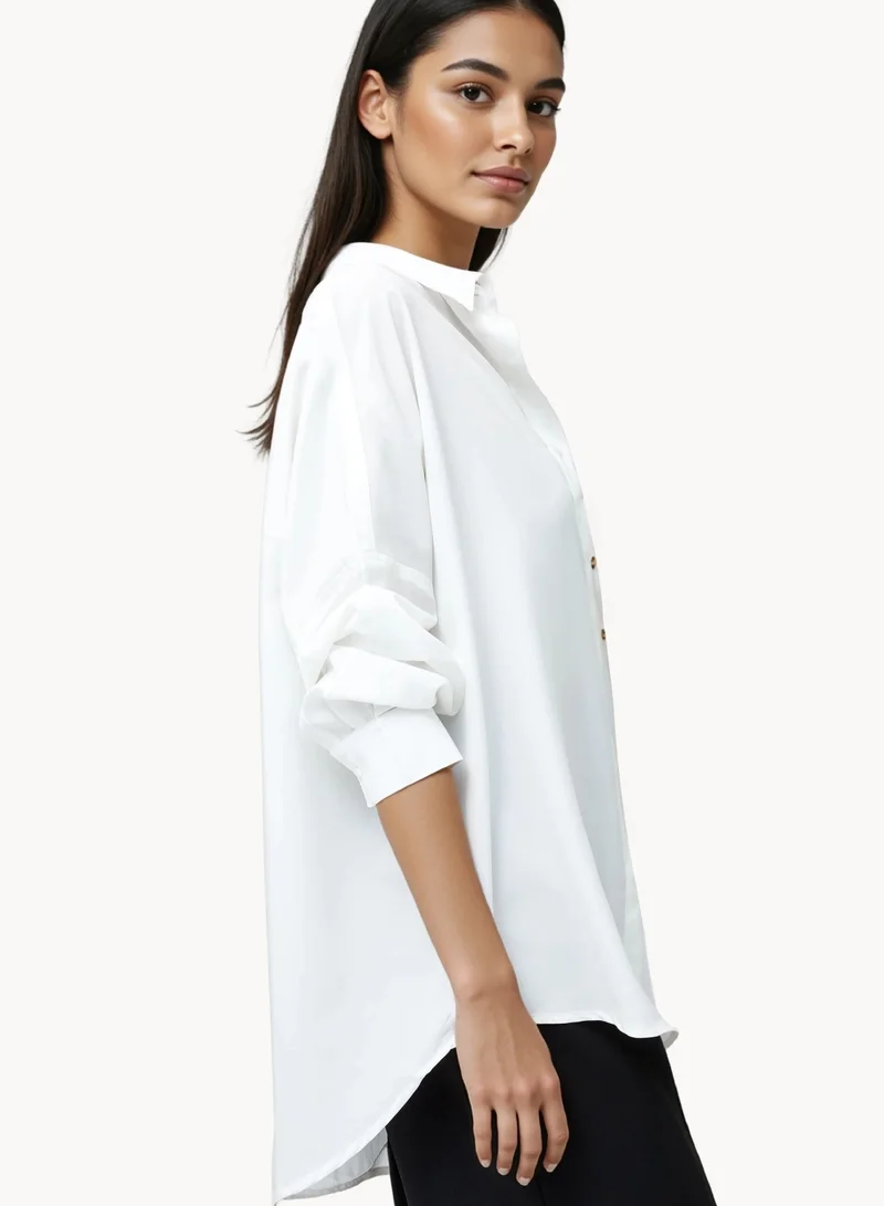 French Connection Caprina Crepe Button Shirt