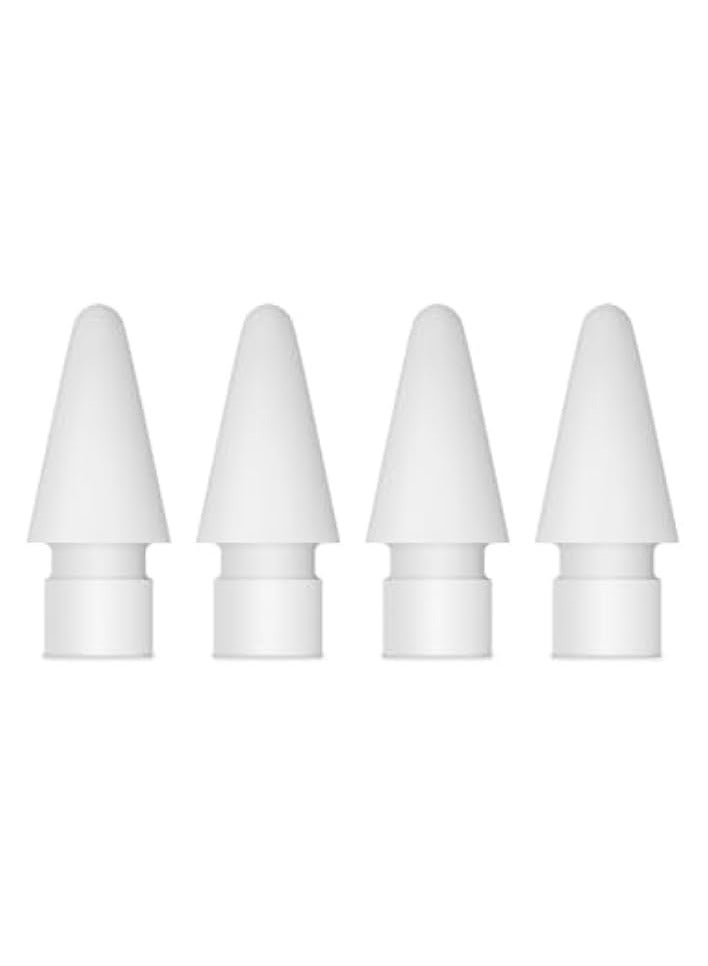 PROMASS Replacement Tips for Apple Pencil, Metal Tips Set Precise Control for Apple Pencil USB C/ 2nd/ 1st Gen Apple Pen Nib, White - Pack of 4 