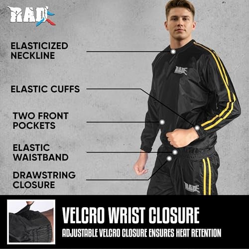 RAD Sauna Sweat Suit for Men & Women (Medium To 6XL) for Weight Loss & Fat Burn Sweating Suit (Green, XL) - Image 2