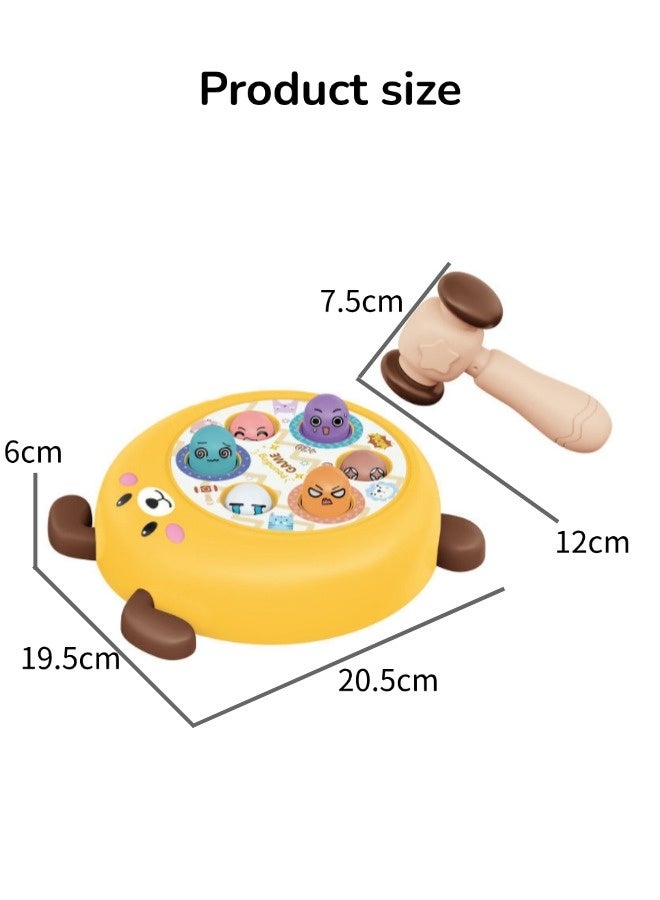 Whack-a-mole Percussion Toys, Interactive Desktop Toy-Children's Whack-a-Mole Game, Portable Hammering Little Hamste Game, Preschool Toddler Toy, Baby Interactive Hammer Toys for Early Educational Thinking Training, for Age 1+ Years Old Boy and Girl - Image 2