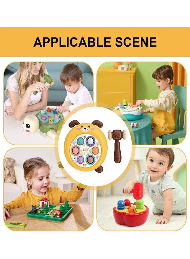 Whack-a-mole Percussion Toys, Interactive Desktop Toy-Children's Whack-a-Mole Game, Portable Hammering Little Hamste Game, Preschool Toddler Toy, Baby Interactive Hammer Toys for Early Educational Thinking Training, for Age 1+ Years Old Boy and Girl - Image 5