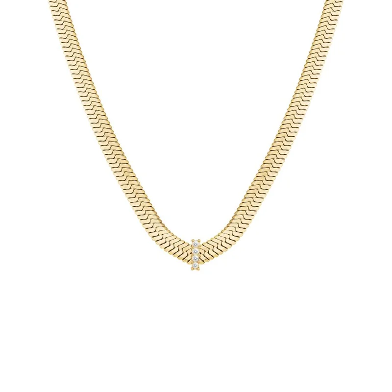 Rosefield  Rosefield Large Snake Crystal Gold Trio for Women | Best Price UAE