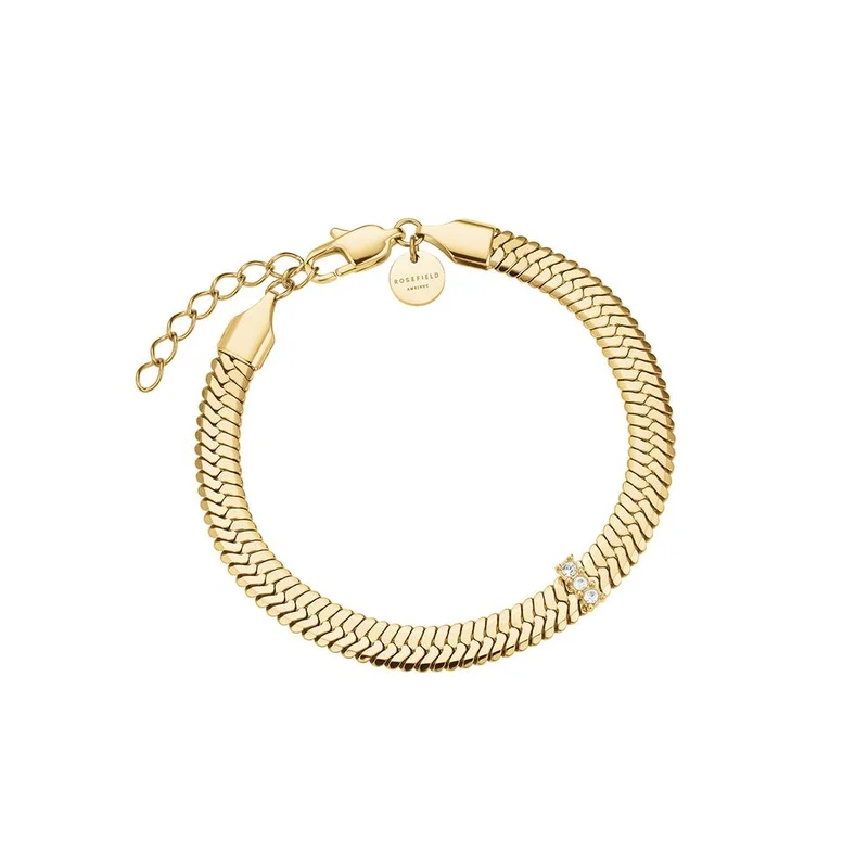 Rosefield  Rosefield Large Snake Crystal Gold Trio for Women | Best Price UAE