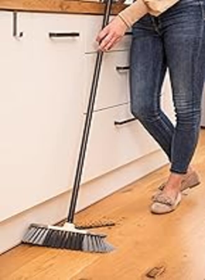 York Broom Sabrina grey with handle 110 cm