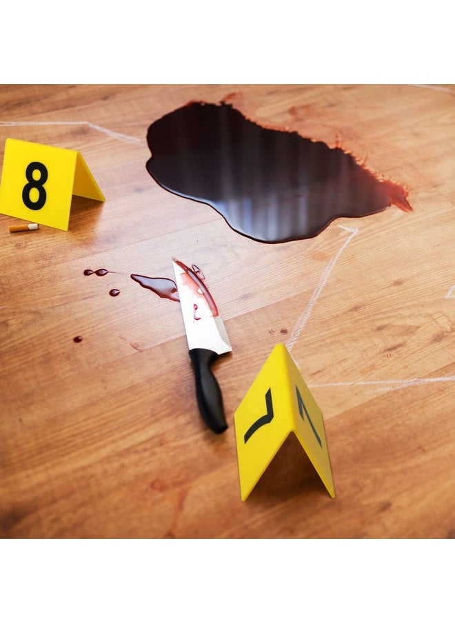 Qunclay - 30 Pack Evidence Markers Crime Scene Markers Tents Evidence Number Cards Crime Scene Decorations Party Decorations For Kids Adults Detective Clue Game Halloween Props Decoration - Image 1