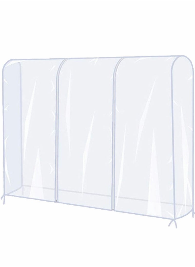 HomarKet Garment Rack Cover,Transparent Clothes Rail Cover, Garment Coat Hanger Protector Clothing Storage for Dresses, Suits, Coats, and More 180x150x50cm  - Image 4