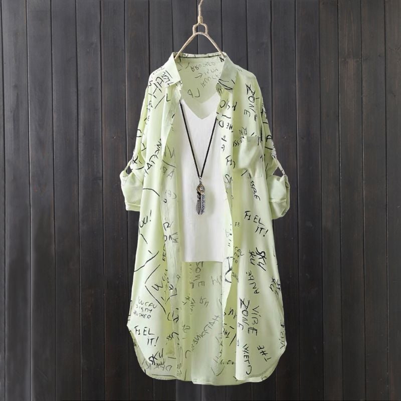 Summer Thin Long Shirt Versatile 2025 Mid-Length Long-Sleeved Shirt Cardigan New Outer Sun Protection Jacket - Image 3