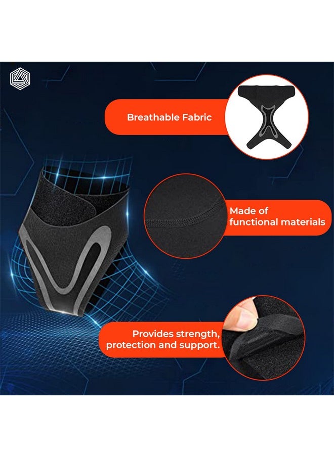 BOLDFIT - Boldfit Premium Ankle Support Compression Brace for Injuries, Ankle Protection Guard Helpful In Pain Relief and Recovery. Ankle Band For Men & Women (Ankle Brace Grey - Right) - Image 1