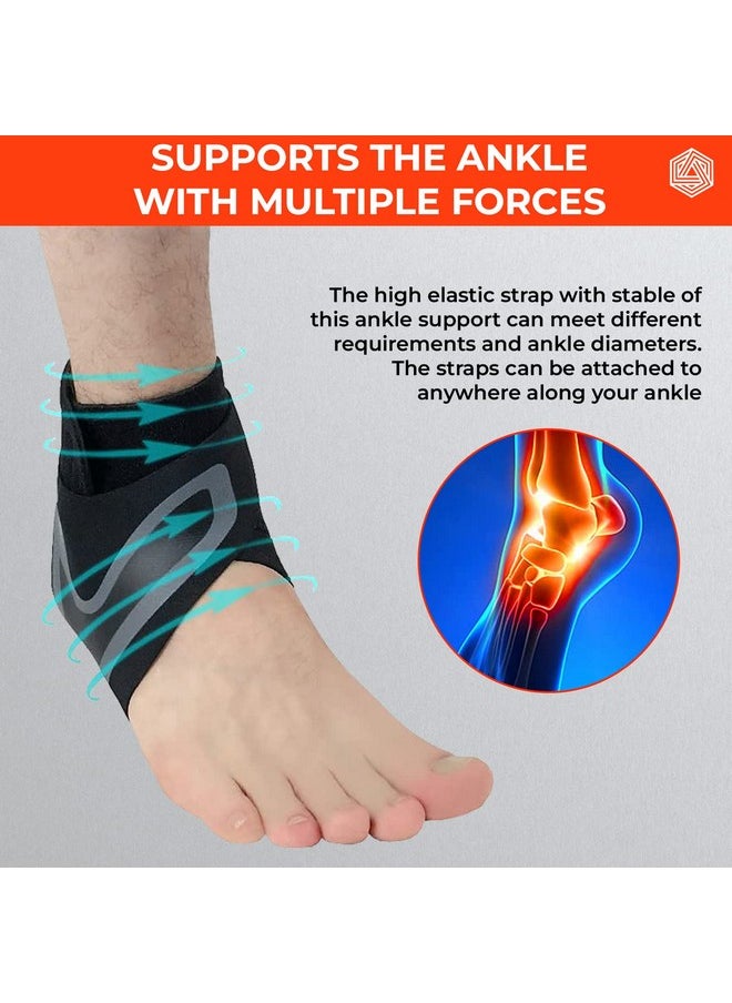 BOLDFIT - Boldfit Premium Ankle Support Compression Brace for Injuries, Ankle Protection Guard Helpful In Pain Relief and Recovery. Ankle Band For Men & Women (Ankle Brace Grey - Right) - Image 1