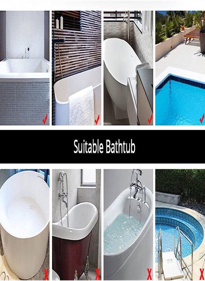SPA Bath Pillow Non-slip Bathtub Headrest Soft Waterproof Bath Pillows with Suction Cups Easy To Clean Bathroom Accessories (Color : White)