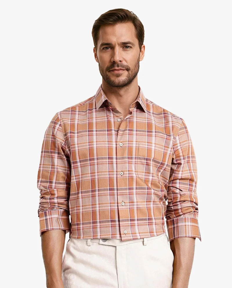 Rare Rabbit Men's Smart Cotton Check Shirt