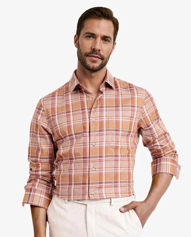 Rare Rabbit Men's Smart Cotton Check Shirt