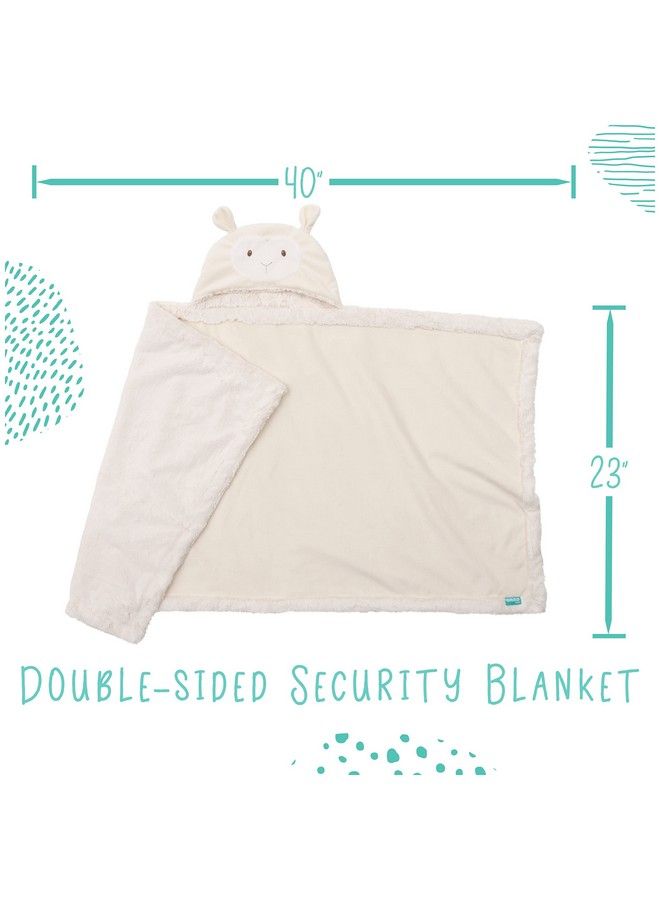 GUND Baby Lil’ Luvs Hooded Blanket Liam Llama Ultra Soft Plush Security Blanket For Babies And Newborns - Image 3