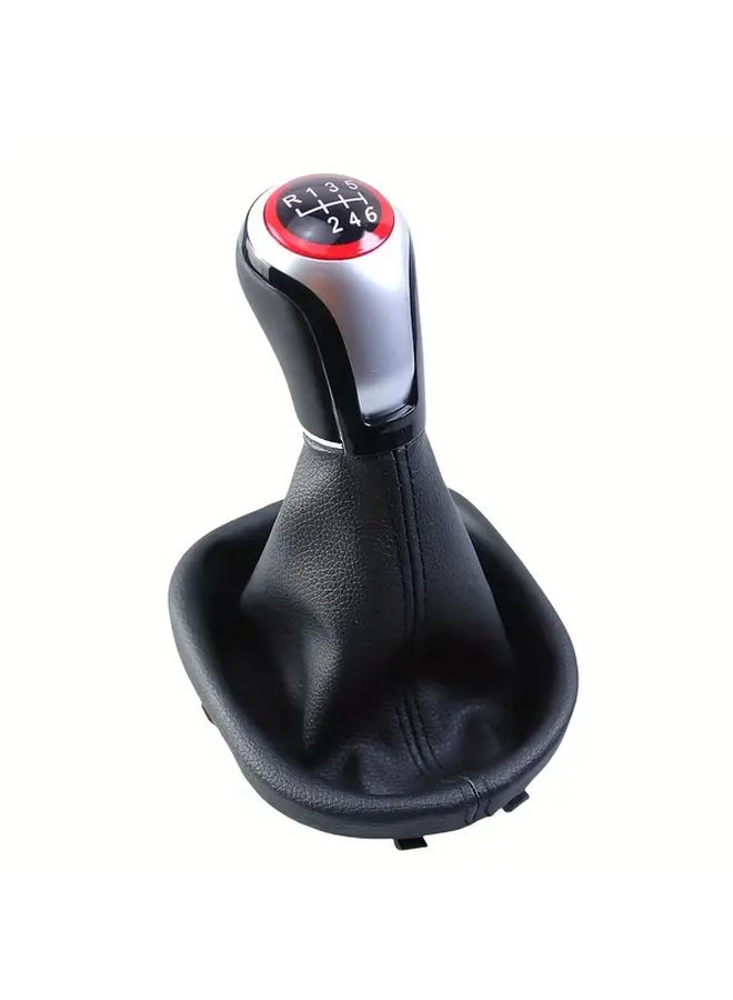 6 Speed Black Faux Leather Gear Shift Knob For VW Touran 2003-2010 CADDY 2004-2009 - Image 5