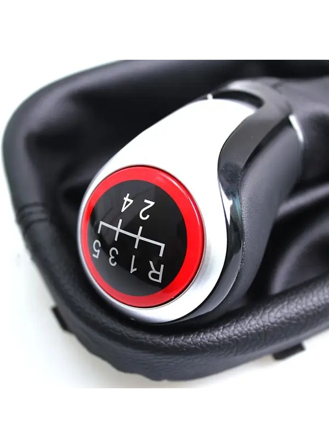 6 Speed Black Faux Leather Gear Shift Knob For VW Touran 2003-2010 CADDY 2004-2009 - Image 4