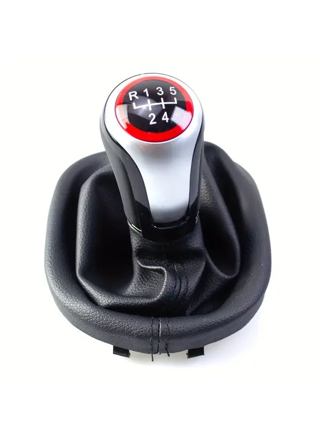 6 Speed Black Faux Leather Gear Shift Knob For VW Touran 2003-2010 CADDY 2004-2009 - Image 3