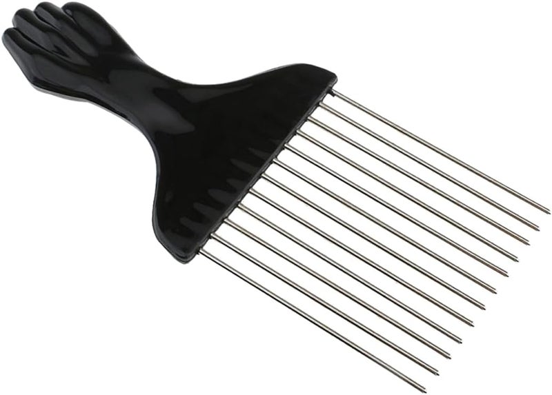 ALKAYAN 1 Piece Afro Metal Comb Afro Pick Comb Hairdressing Comb Hair Brush, Wide Too... - Image 1