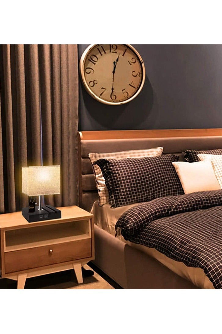 Sharpdo Creative Retro Style USB Charging Cloth Cover Desk Lamp Table Lamp - Image 2