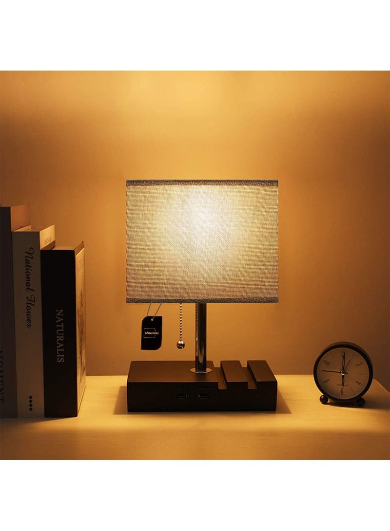 Sharpdo Creative Retro Style USB Charging Cloth Cover Desk Lamp Table Lamp - Image 4