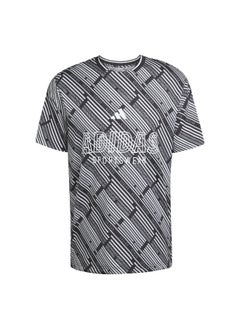 Adidas Adidas U Hot Aop Tee Black Training T-Shirts For Unisex Xs  - Image 1