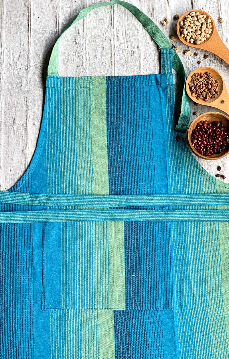 PIXEL HOME DECOR PIXEL HOME © Kitchen Apron- Adjustable Aprons with Pockets for Women Men Dishwashing.Baking,Grill,Restaurant Durable, Washable - Pack of 2 (Blue & Orange) - Image 2