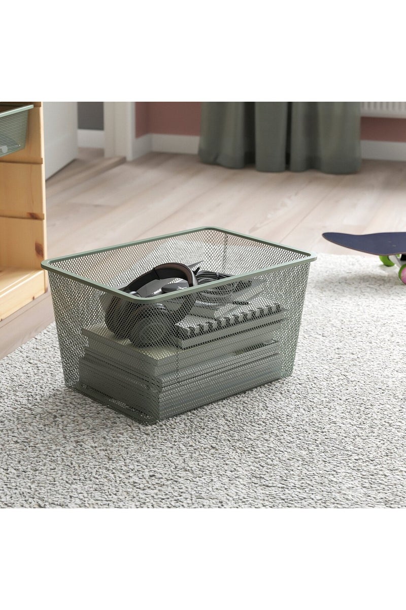 TROFAST Mesh storage box, light green-grey, 42 x 30 x 23 cm - Image 2