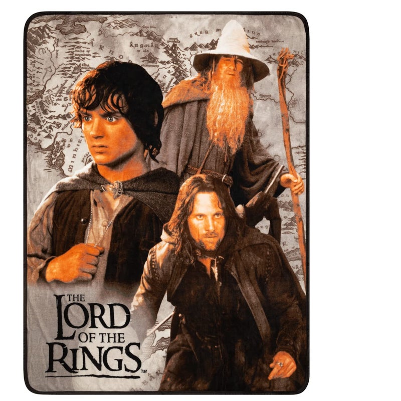 Franco Franco Collectibles The Lord of The Rings Bedding Super Soft Micro Raschel Throw  46 in x 60 in  (Official Licensed Product)  - Image 1