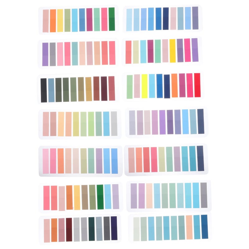 14 Sheets Cute Reading Stickers Book Tabs Page Markers Highlight Strips for Notes - Image 2