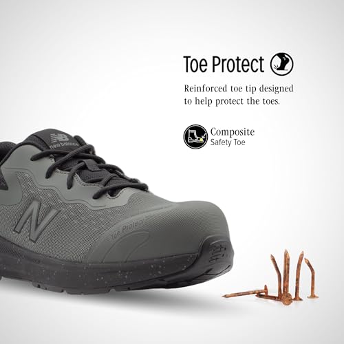 New Balance Men's Composite Toe Logic Industrial Shoe, Cool Grey/Black SD, 9 - Image 3