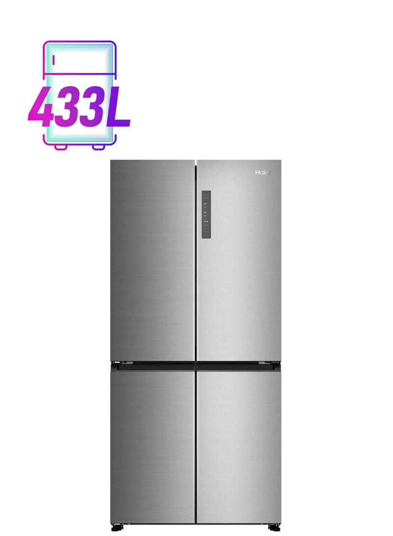 Haier French Door Refrigerator 433 Liters HRF-525SS Silver - Image 1