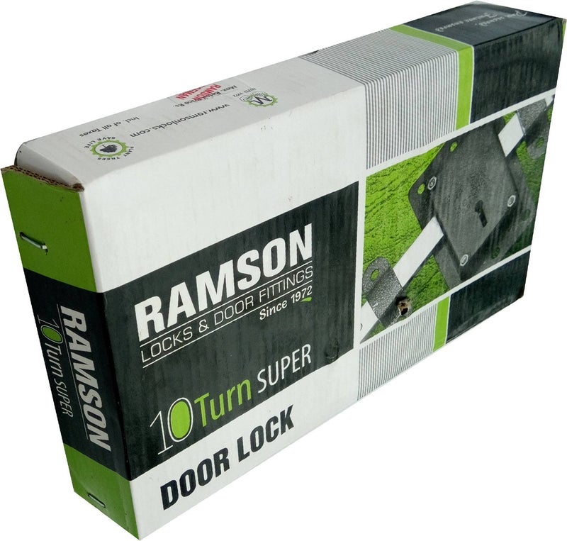 RAMSON 10 Chal Key Door Lock (Silver, Painted Finish) - Image 5